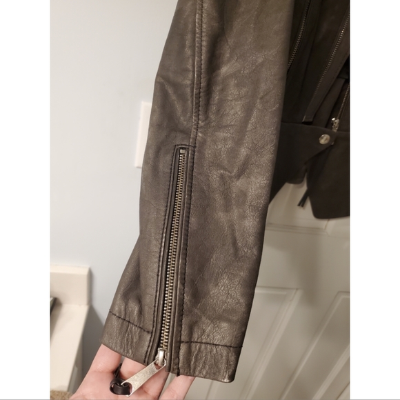 DIESEL Grey Leather Jacket - Brand New w/Tags - Picture 10 of 14